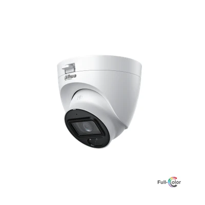 كاميرا مراقبة دهوا بدقة 2 ميجابكسل بالألوان الكاملة بتقنية Smart Light HDCVI من نوع قبة (Eyeball/Dome) مع ميكروفون مدمج (موديل: HAC-HDW1239TLQ-A-LED-S2)