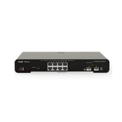 سويتش Layer 2 مُدار  RG-NBS3100-8GT2SFP-P  من روجي PoE/PoE+ مع 8 منفذ RJ45 و2 منافذ SFP بقدرة 125 واط