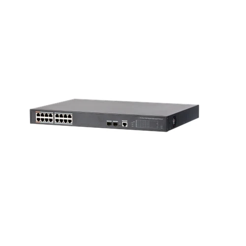 سويتش شبكات DH-PFS4218-16GT-240  من داهوا PoE ذكي 16 منفذ جيجابت + منفذين Uplink – قدرة 240 واط